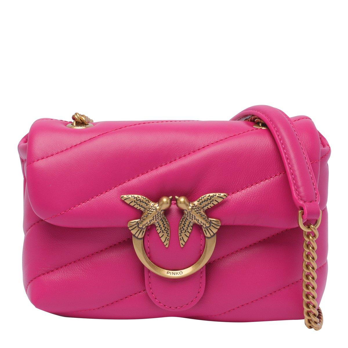 Pinko Love Baby Puff Quilted Crossbody Bag In Pink