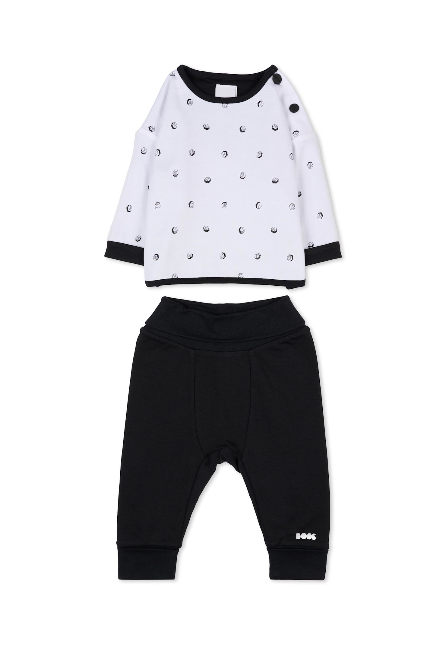 Hugo Boss Reversible Suit For Baby Boy With Logo In Multi