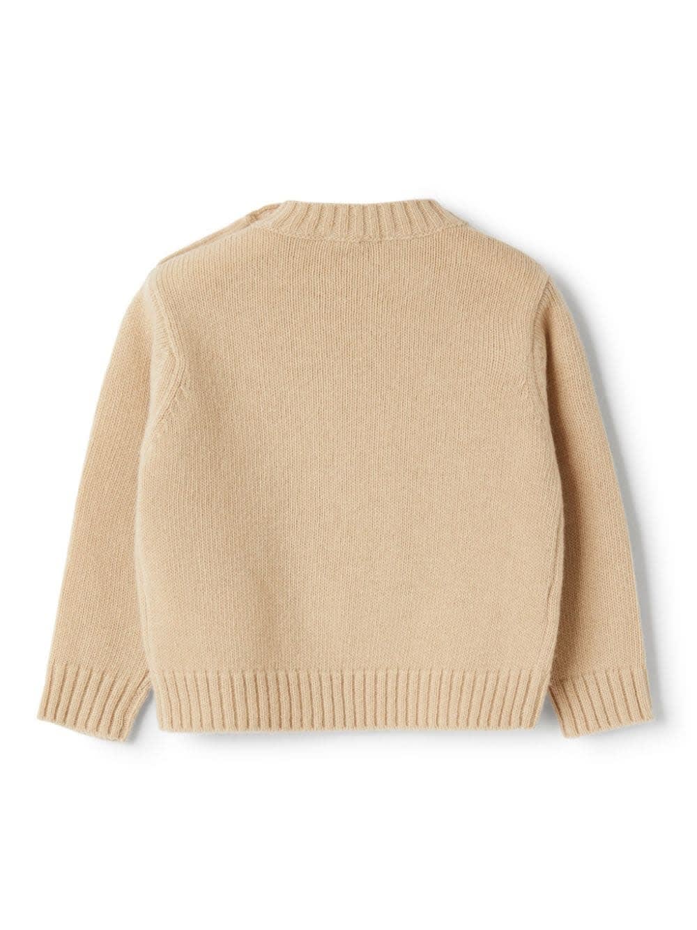 Il Gufo Root Wool Sweater With Embroidered Lion In Black