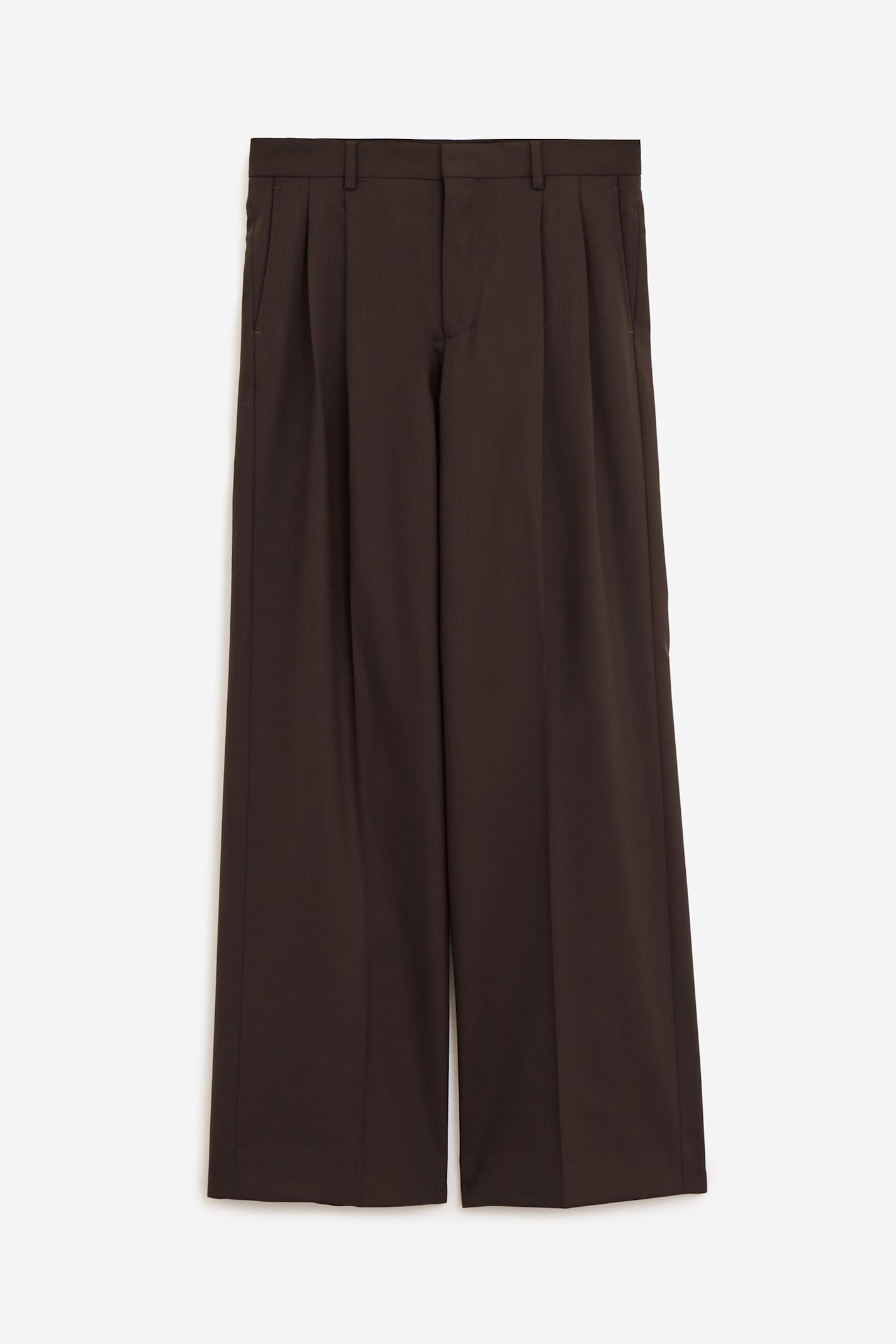 Shop Sunflower Wide Pleated Pants In Brown