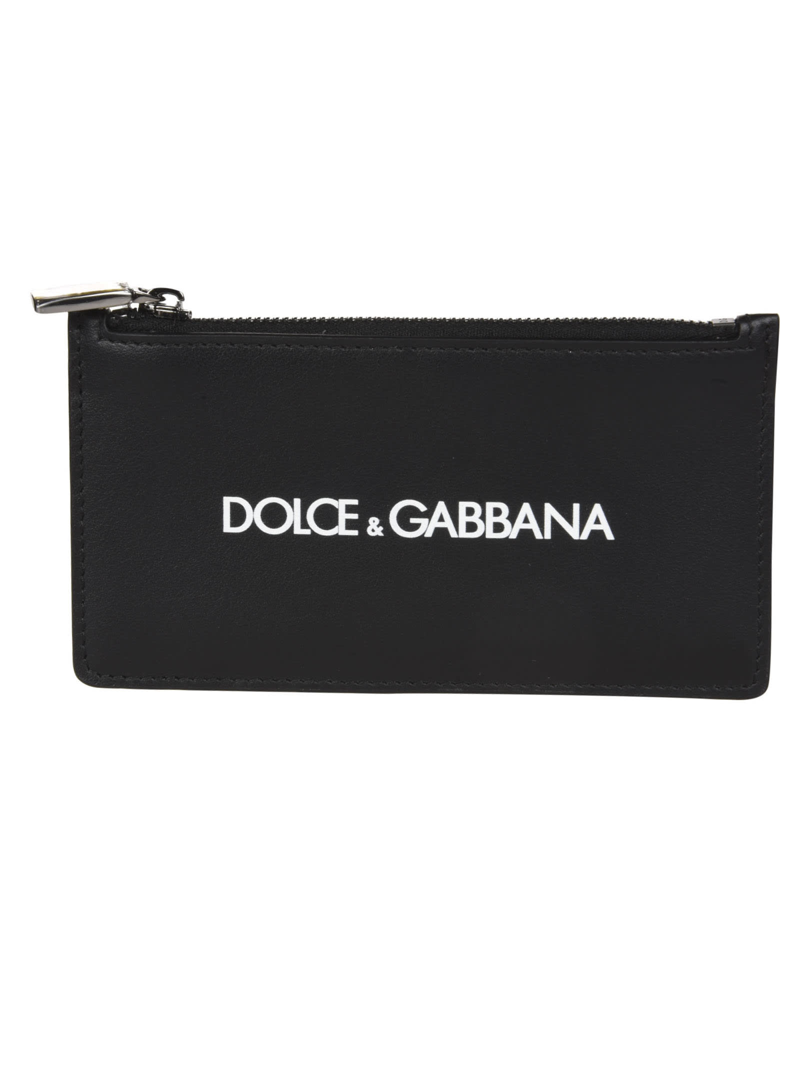 DOLCE & GABBANA LOGO PRINT ZIPPED CARD HOLDER,BP2527 AA062HNI43