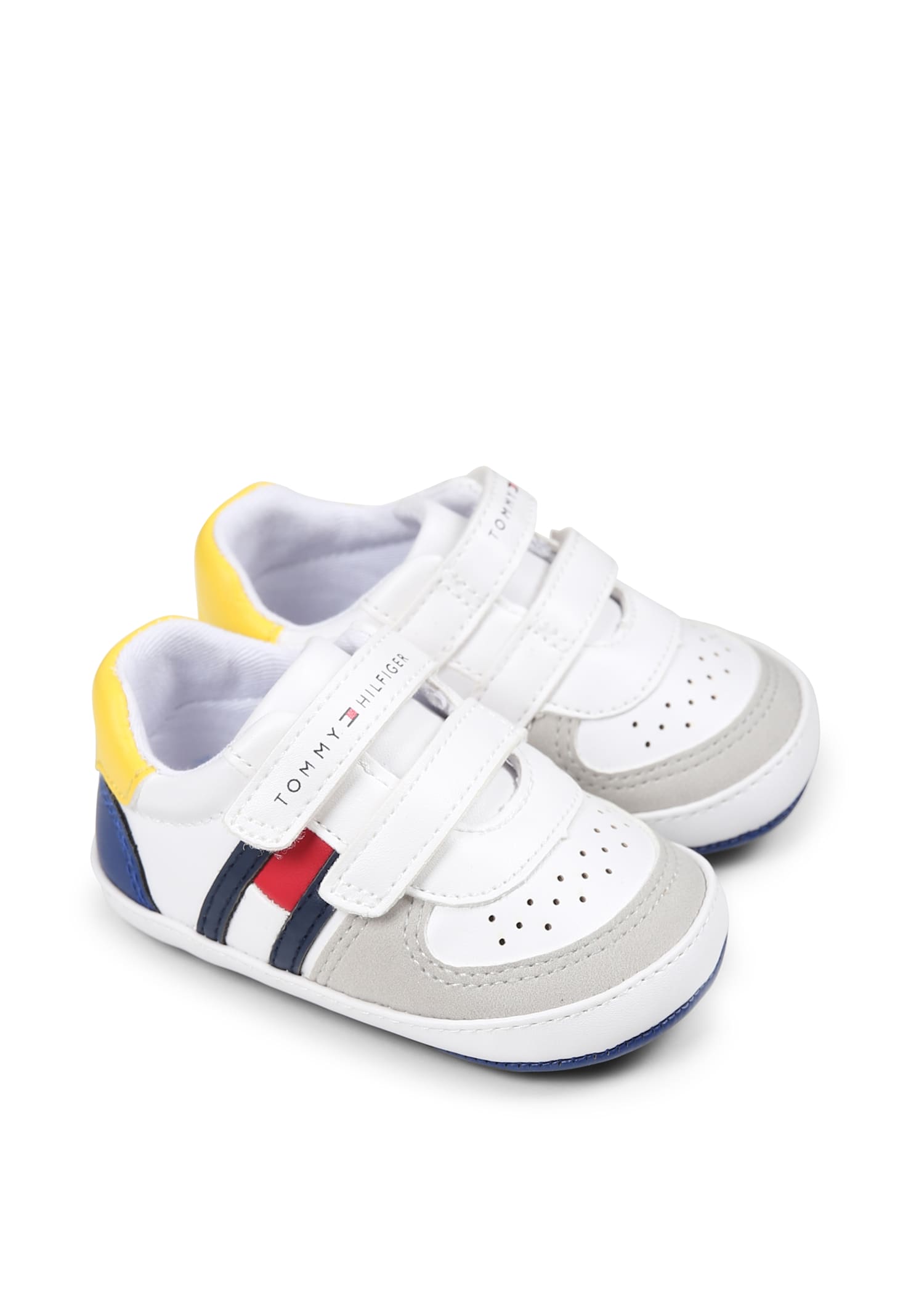 Shop Tommy Hilfiger Multicolor Sneakers For Baby Boy With Logo