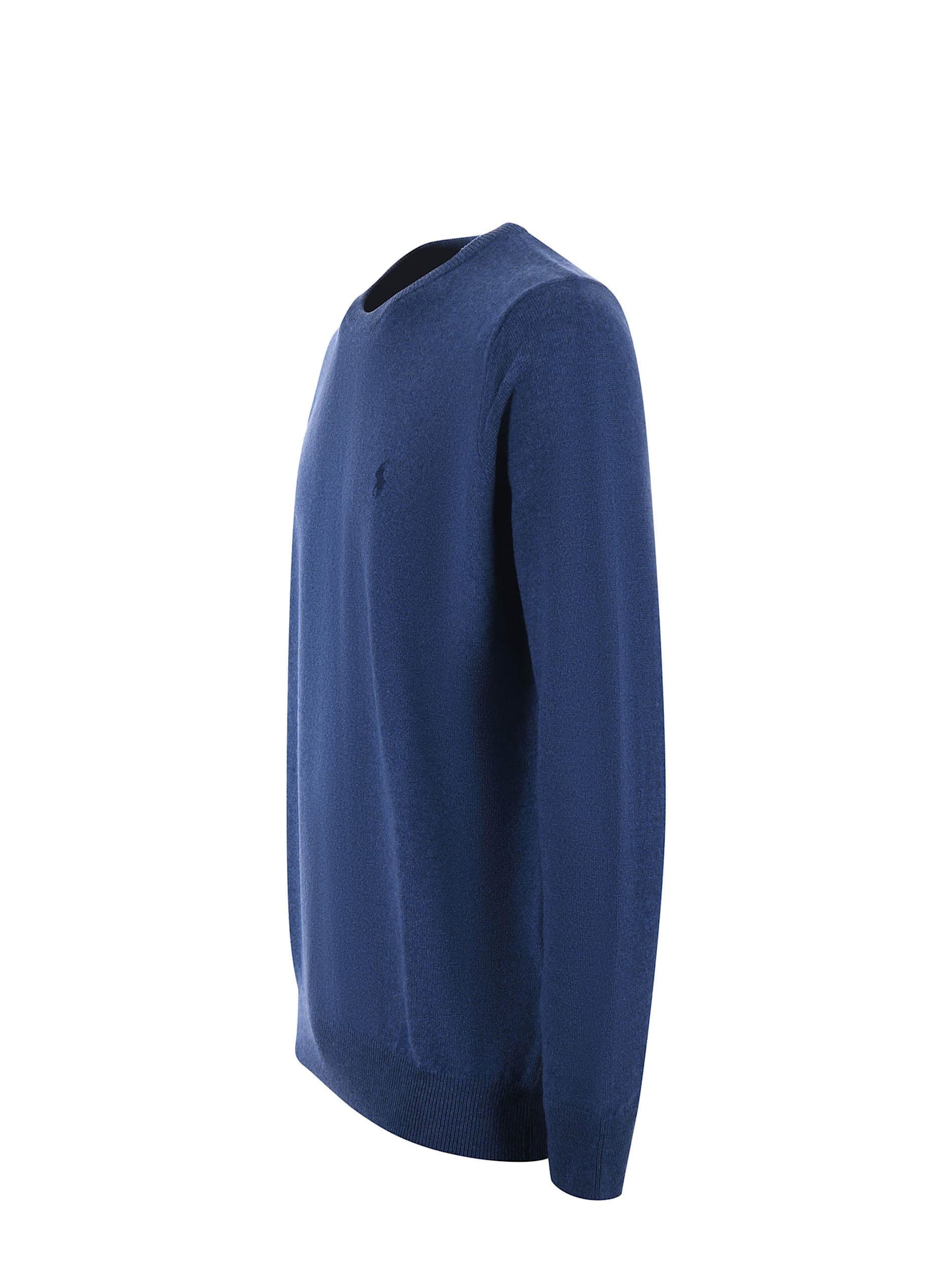 Shop Polo Ralph Lauren Wool Sweater In Blu Melange