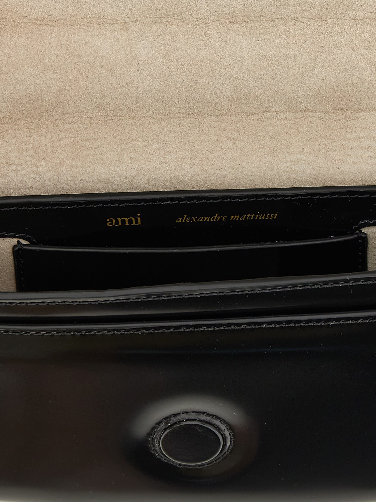 Ami Alexandre Mattiussi Paris Paris Small Crossbody Bag In Black