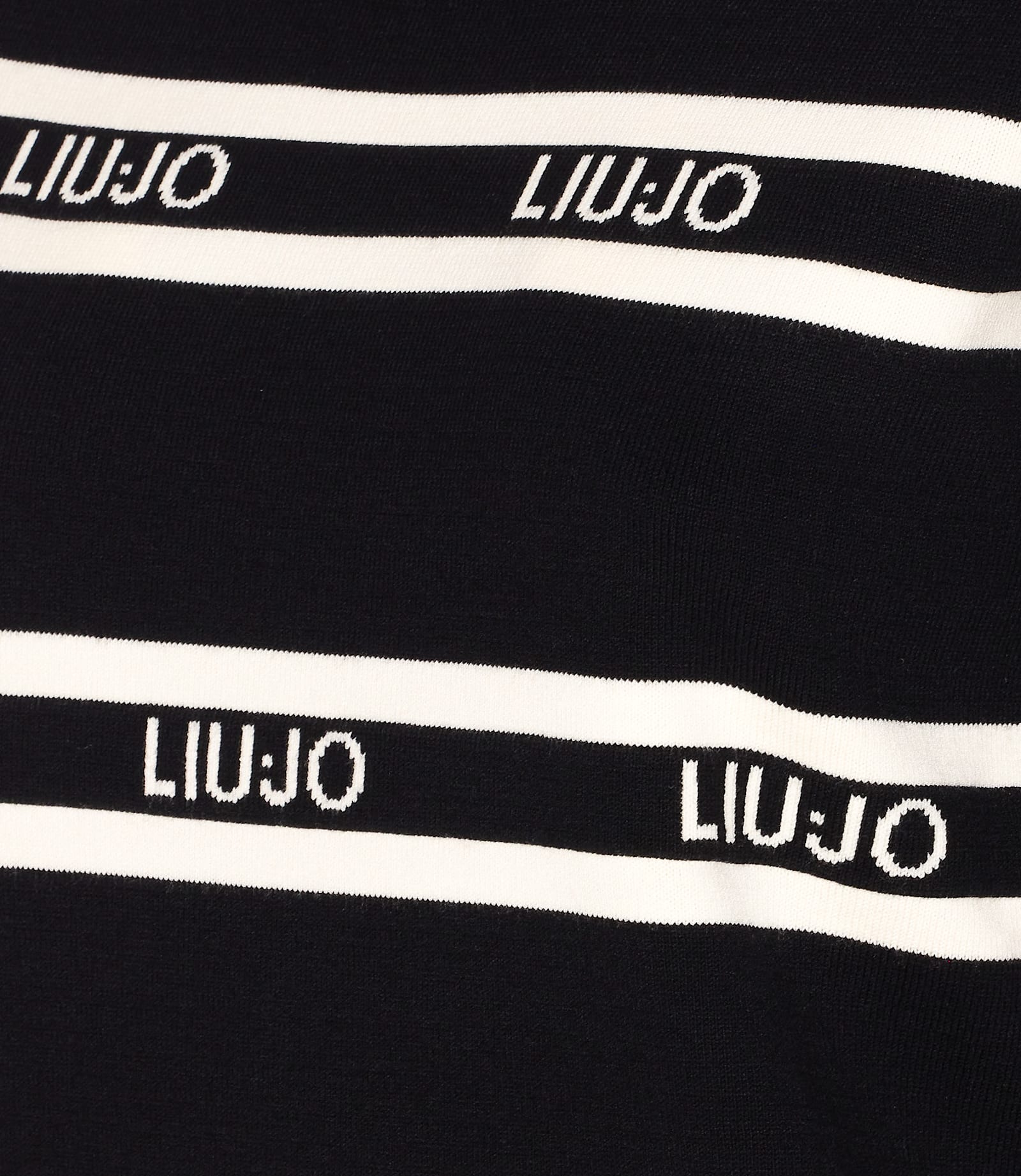 Liu •jo Logo-stripe Crew-neck Sweater In Multi
