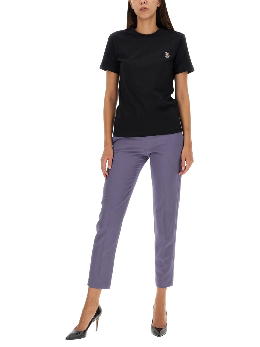 Ps By Paul Smith "zebra" T-shirt In Black