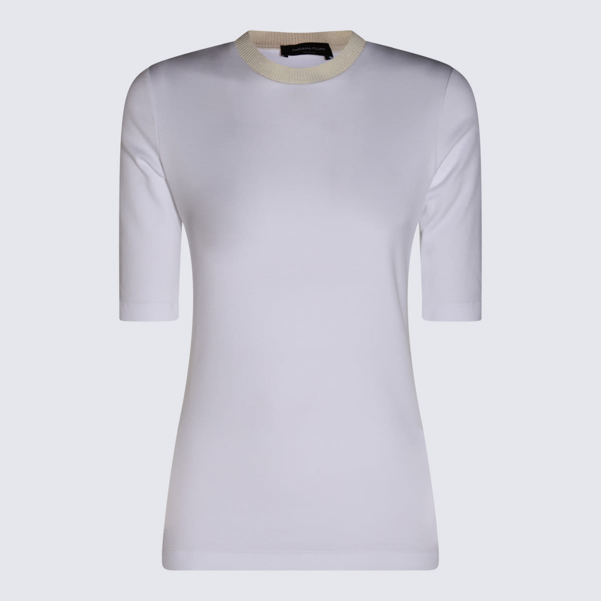 Shop Fabiana Filippi White Cotton T-shirt