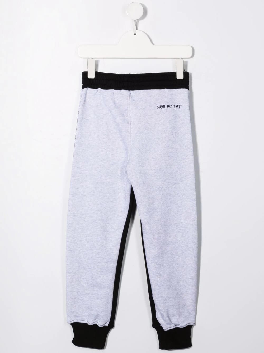 Neil Barrett Kids Grey And Black Joggers With Front Logo