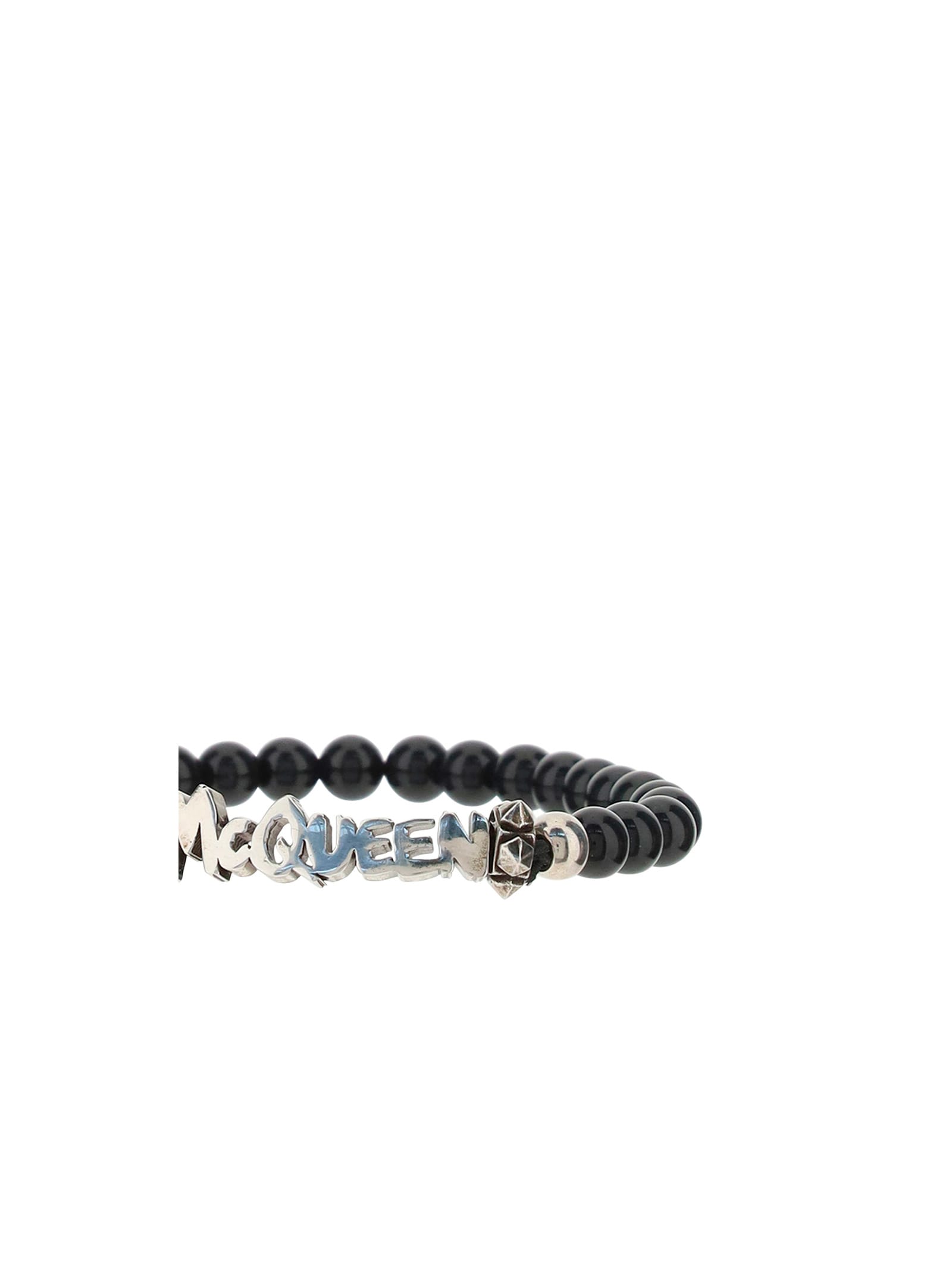 Shop Alexander Mcqueen Mcq Graf Bracelet In Black
