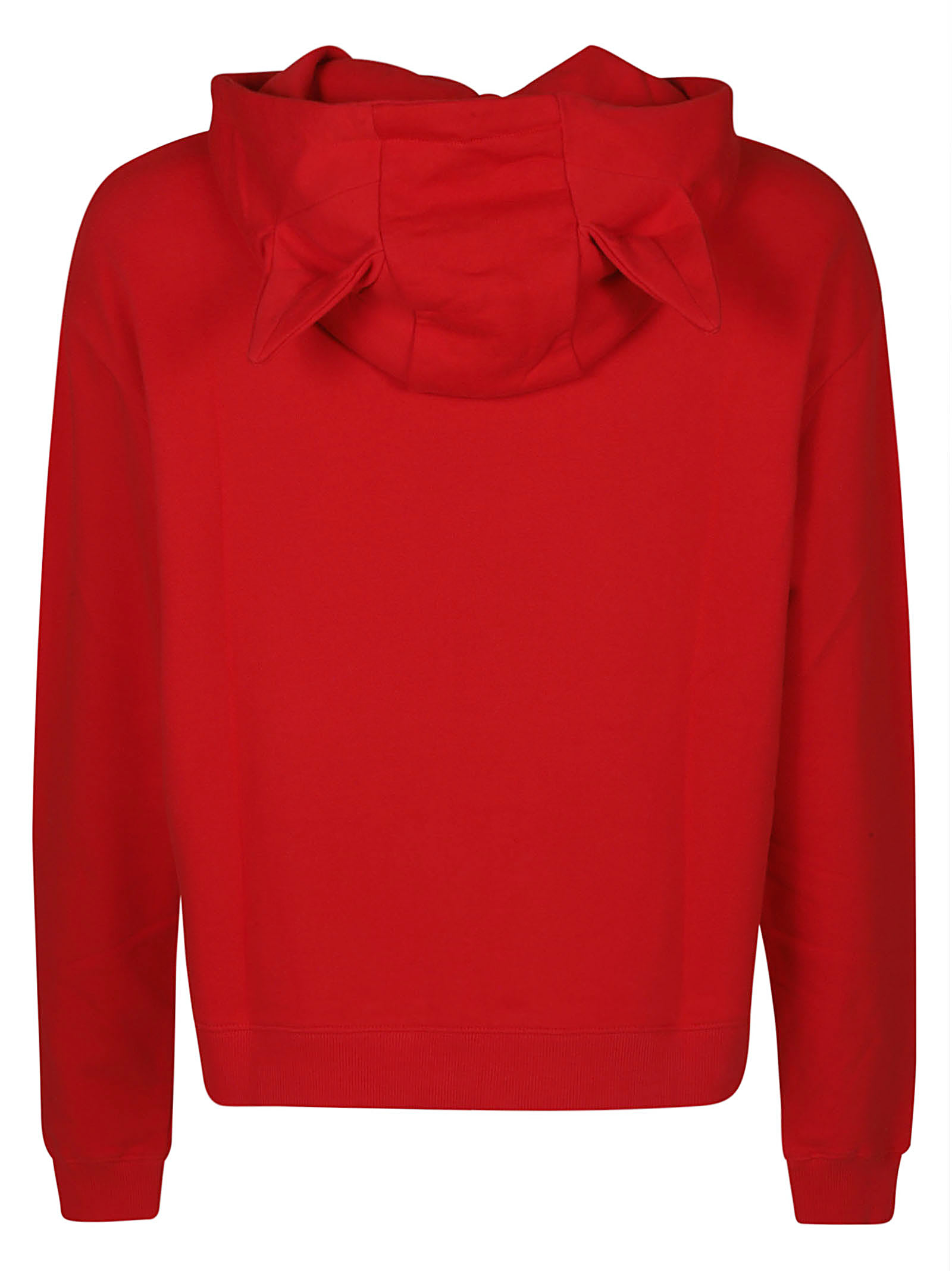 Shop Charles Jeffrey Loverboy Logo Patch Ribbed Hoodie In Red