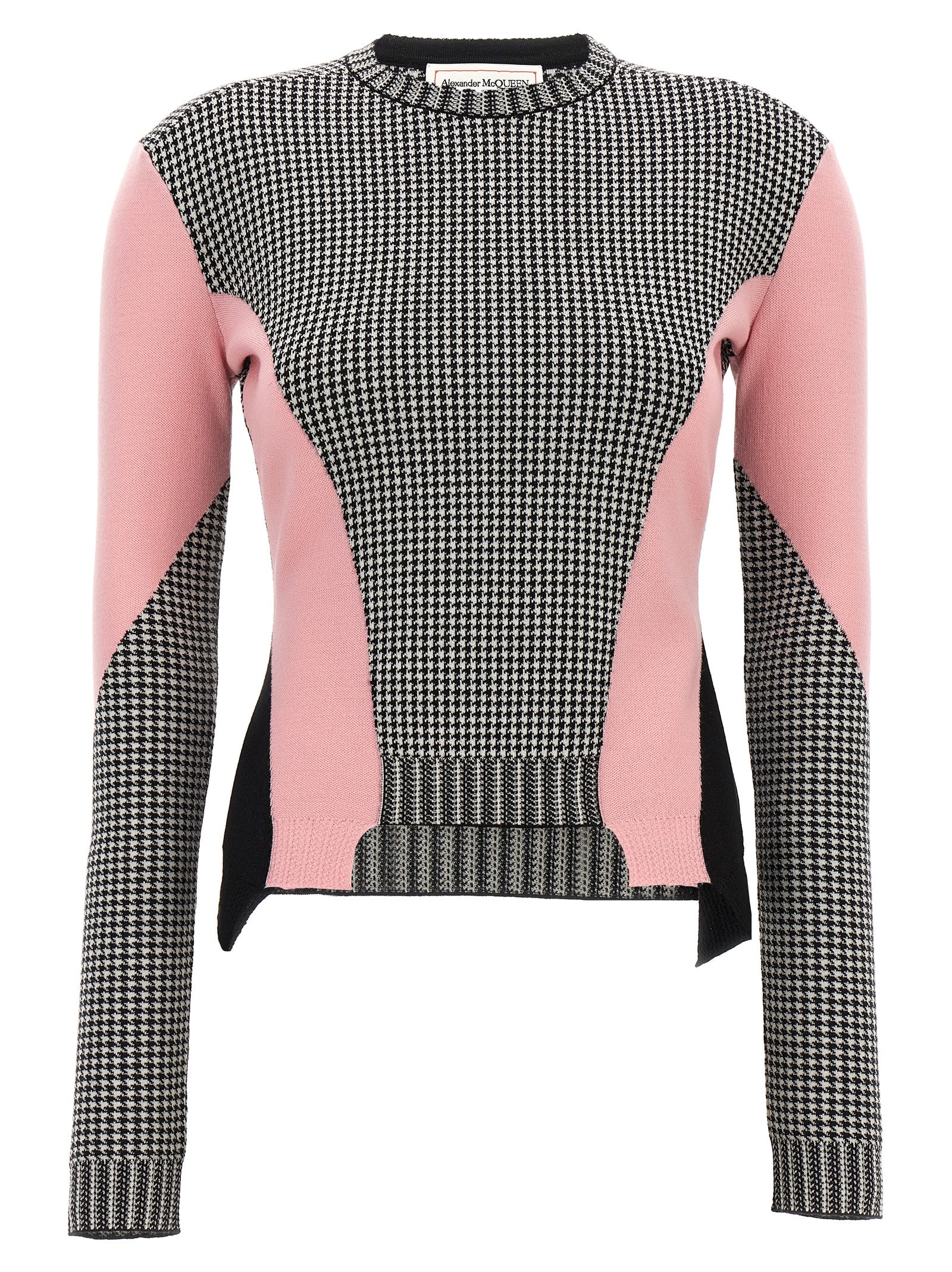 Shop Alexander Mcqueen Houndstooth Sweater In Multicolor