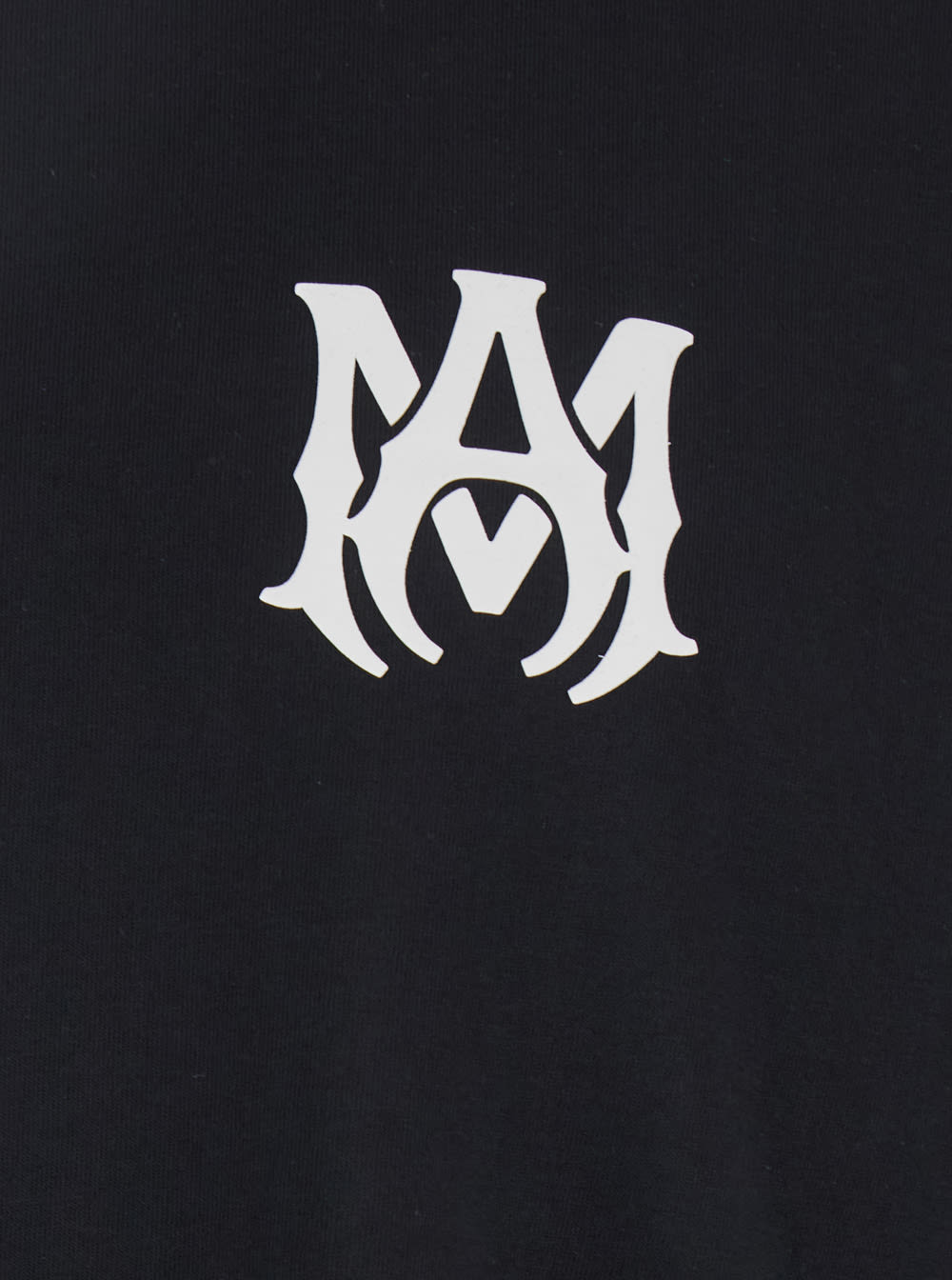 Amiri Jazz Wolf Black Crewneck T-shirt With Logo Lettering On The Front And Maxi Print On The Rear In Cott