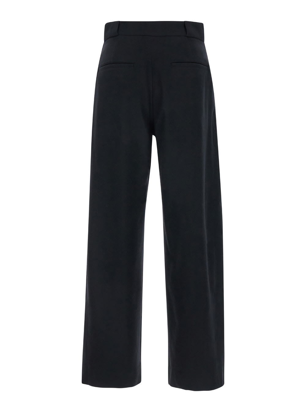 Shop Tonywack Virgin Wool Double-pleats Wide Trousers In Black