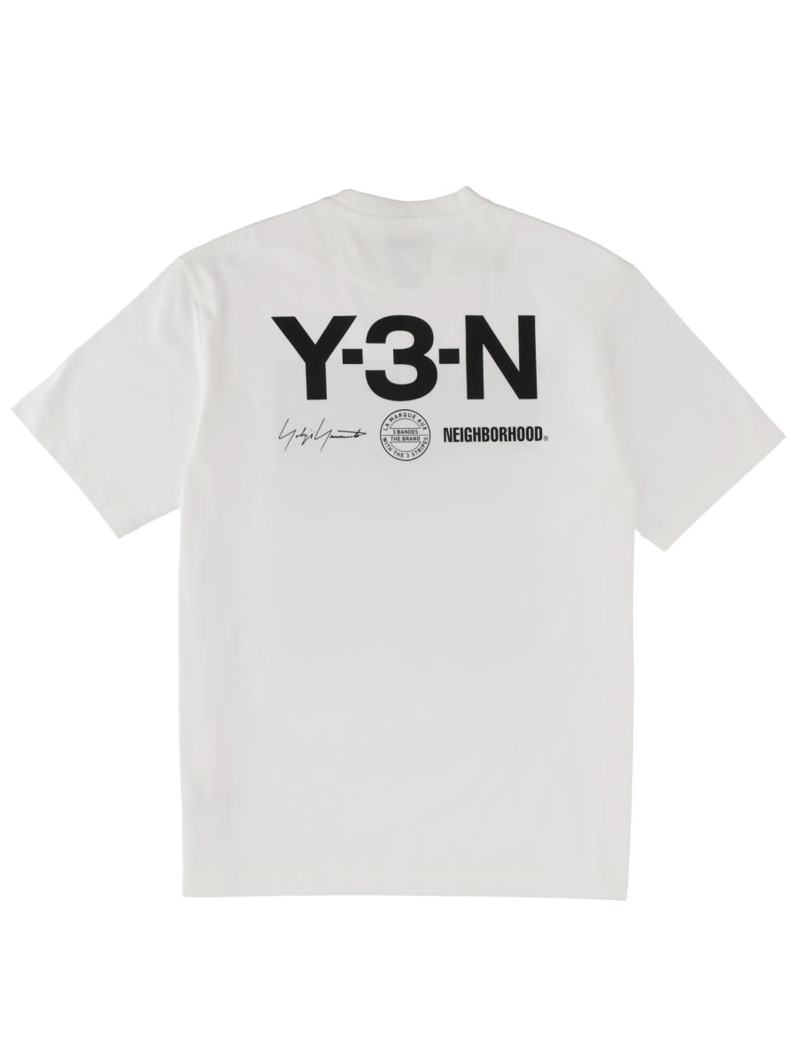 Y-3 T-shirt With Print Y - 3 X Neighborhood In White