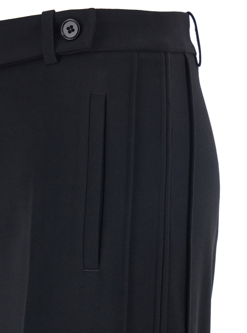 Pinko Rufa Pantalone Crepe In Black