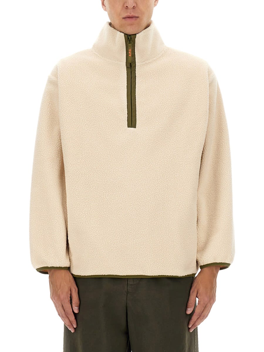 Apc Island Fleece Sweater With Contrast Detailing