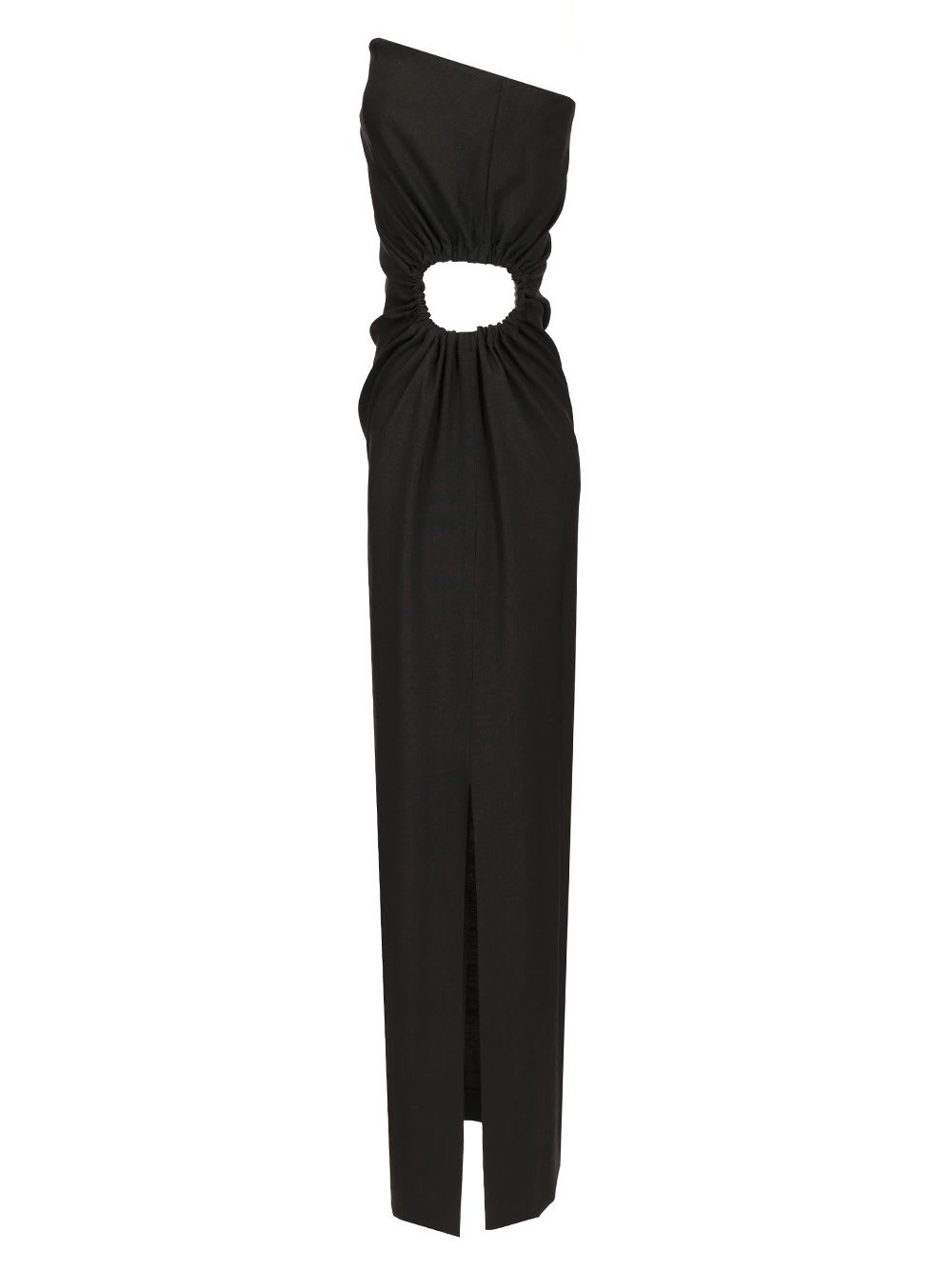 Max Mara Silva Wool-silk Dress In Black