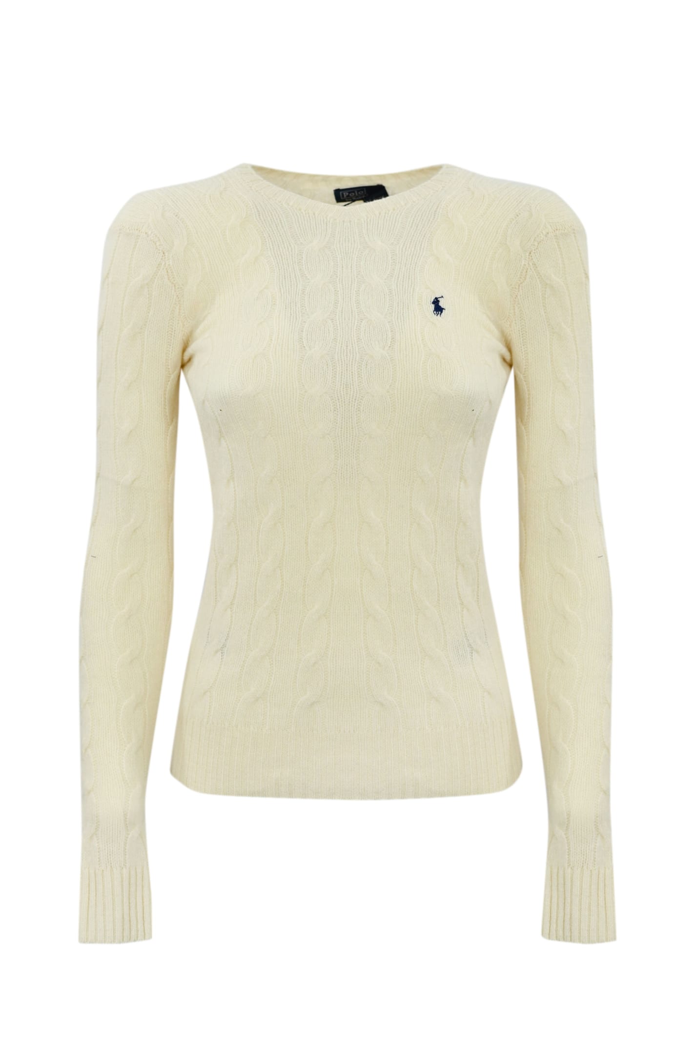 Shop Polo Ralph Lauren Woven Sweater In White