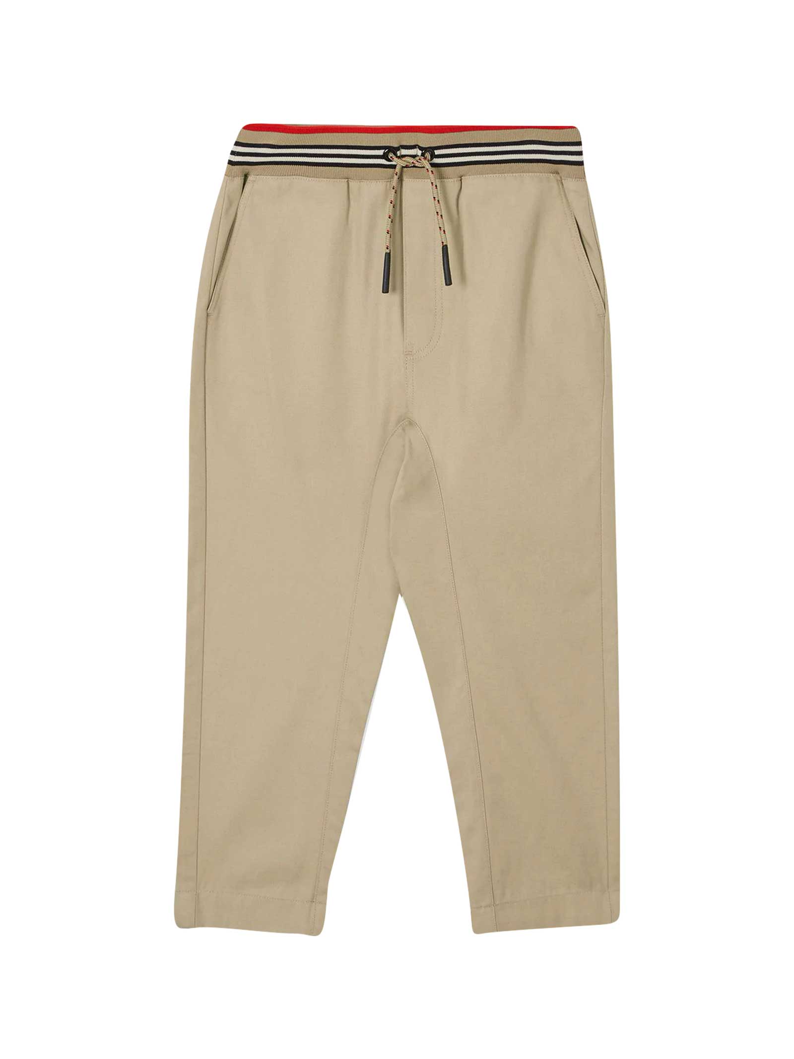 Click to view more detailed imagery on our partner's website Burberry Kids' Beige Trousers In Sabbia