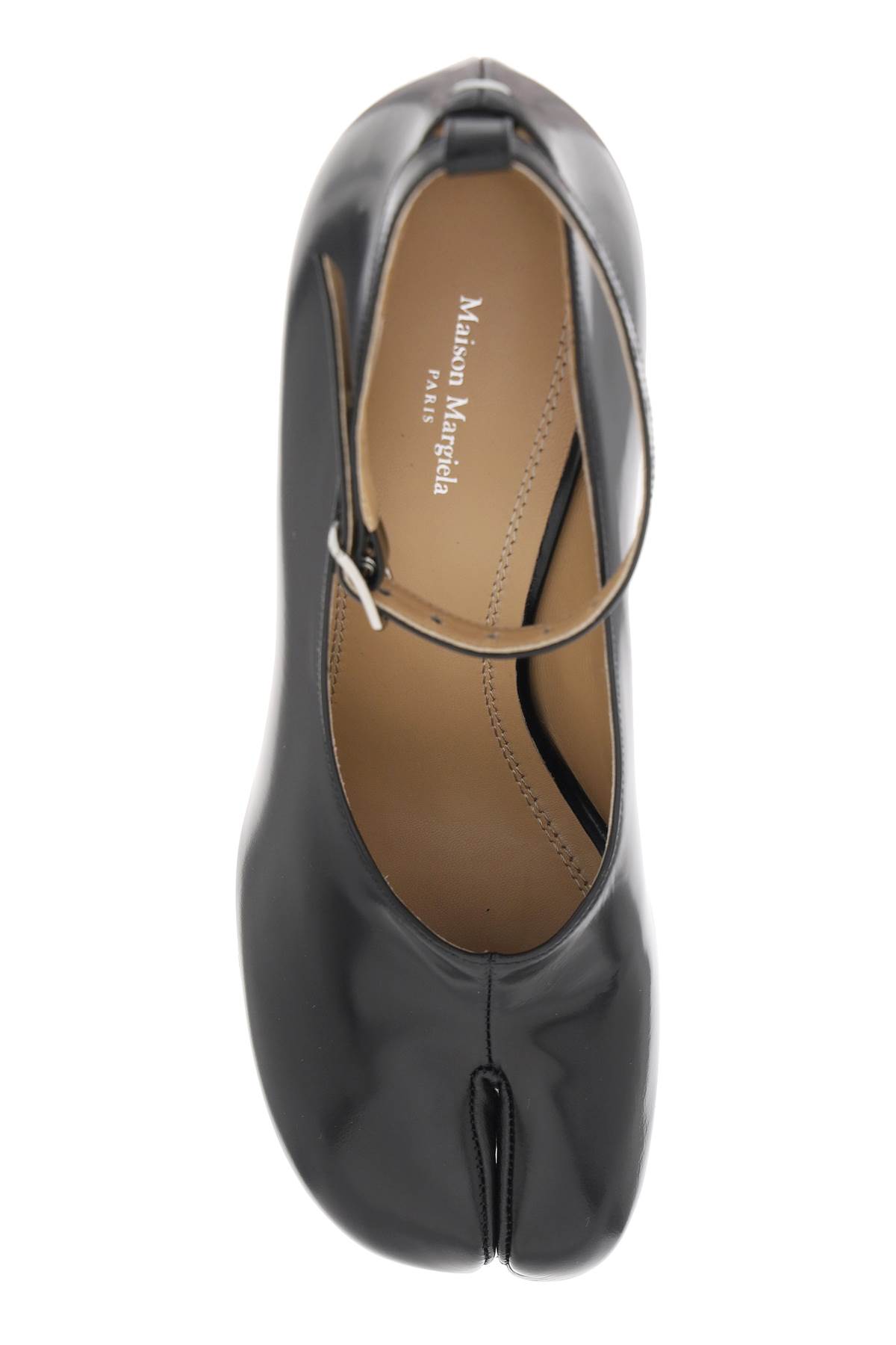 Shop Maison Margiela Tabi Mary Jane Pumps In Black (black)