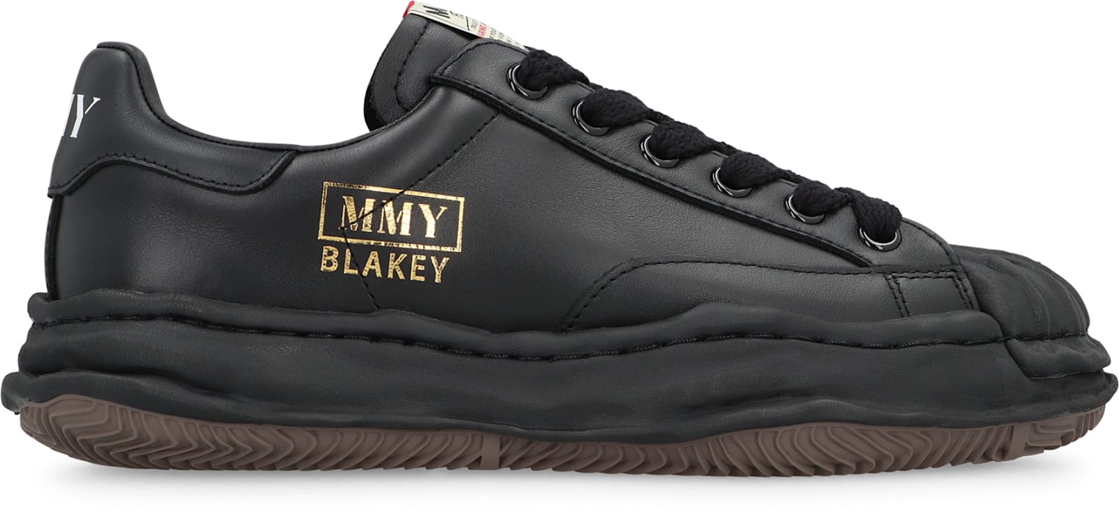 Miharayasuhiro Maison Mihara Yasuhiro Blakey Leather Low-top Sneakers In Black