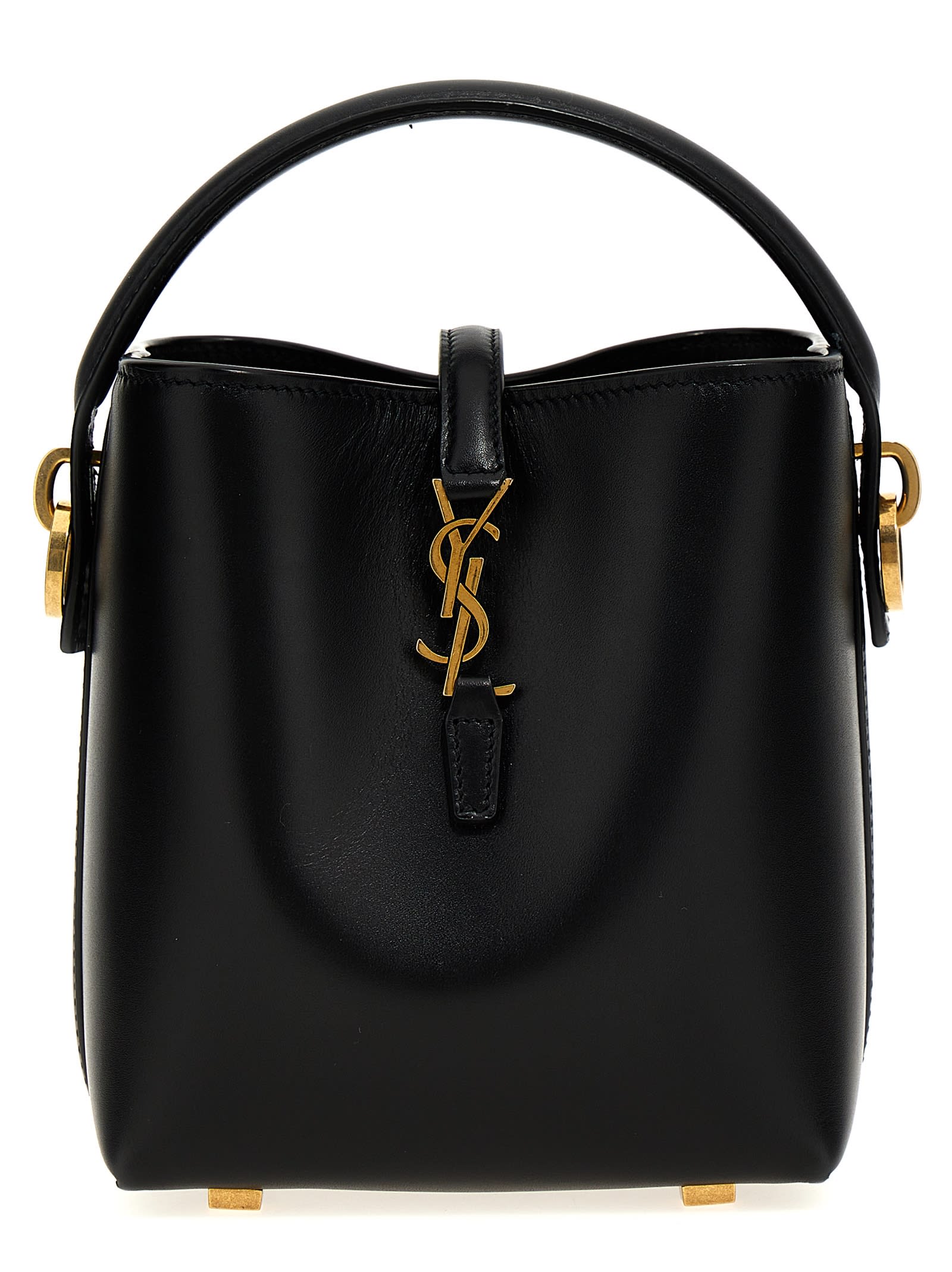 Saint Laurent Le 37 Mini Crossbody Bag In Black