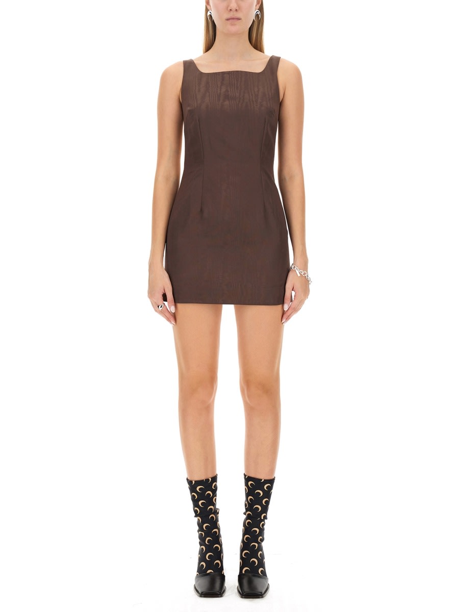 Shop Marine Serre Mini Dress In Brown