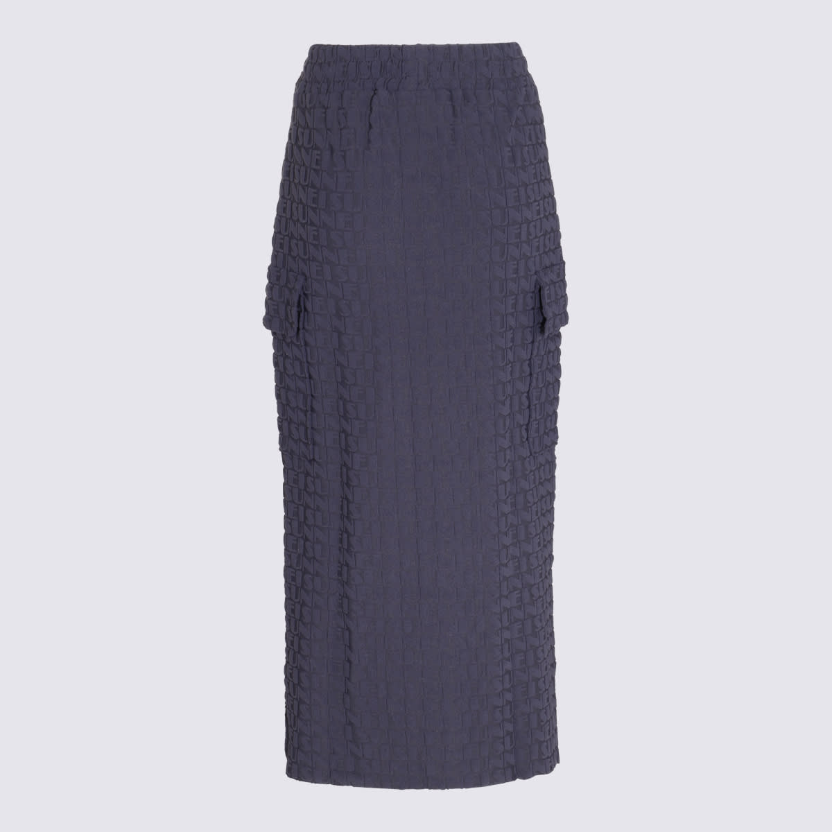 SUNNEI DARK NAVY STRETCH LONG SKIRT 