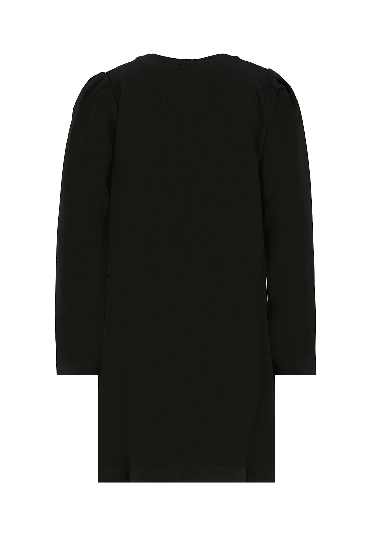 Moschino Black Dress For Girl With Teddy Bear In Black