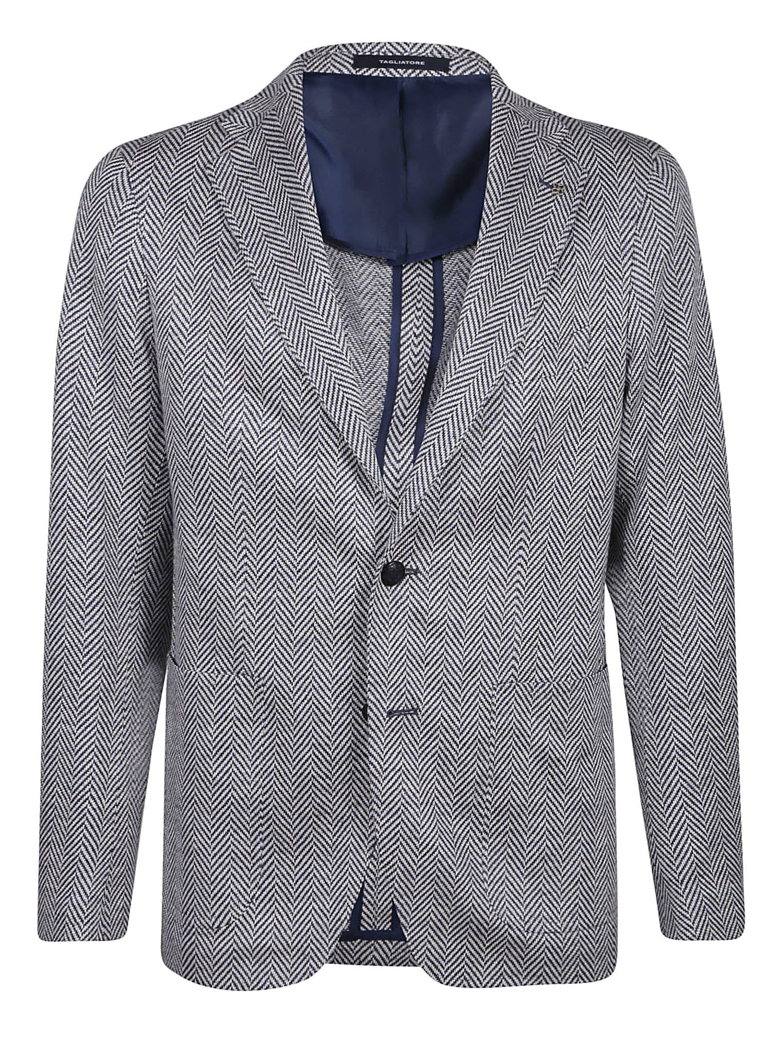 Shop Tagliatore Jacket In Navy