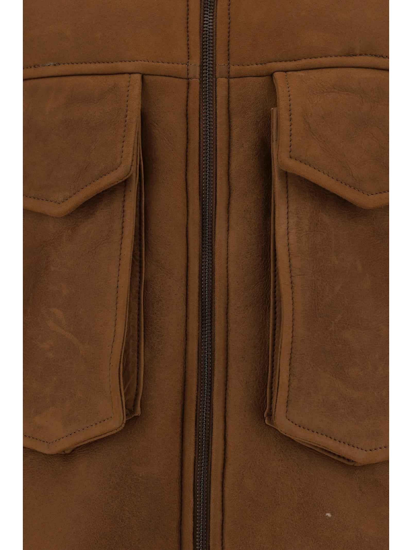 Shop Salvatore Santoro Leather Jacket In Camel