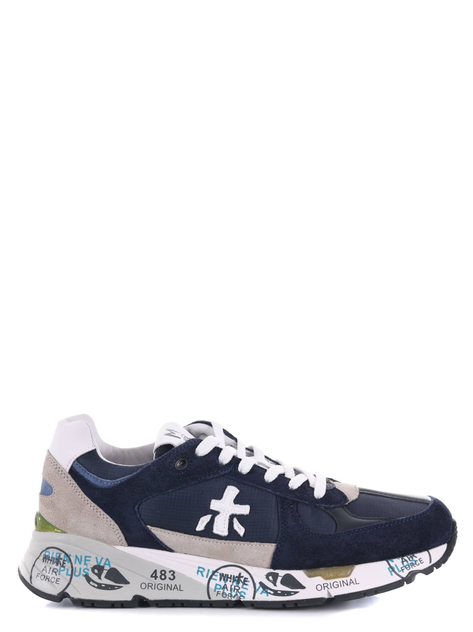 Premiata Sneakers In Suede And Nylon In Blue