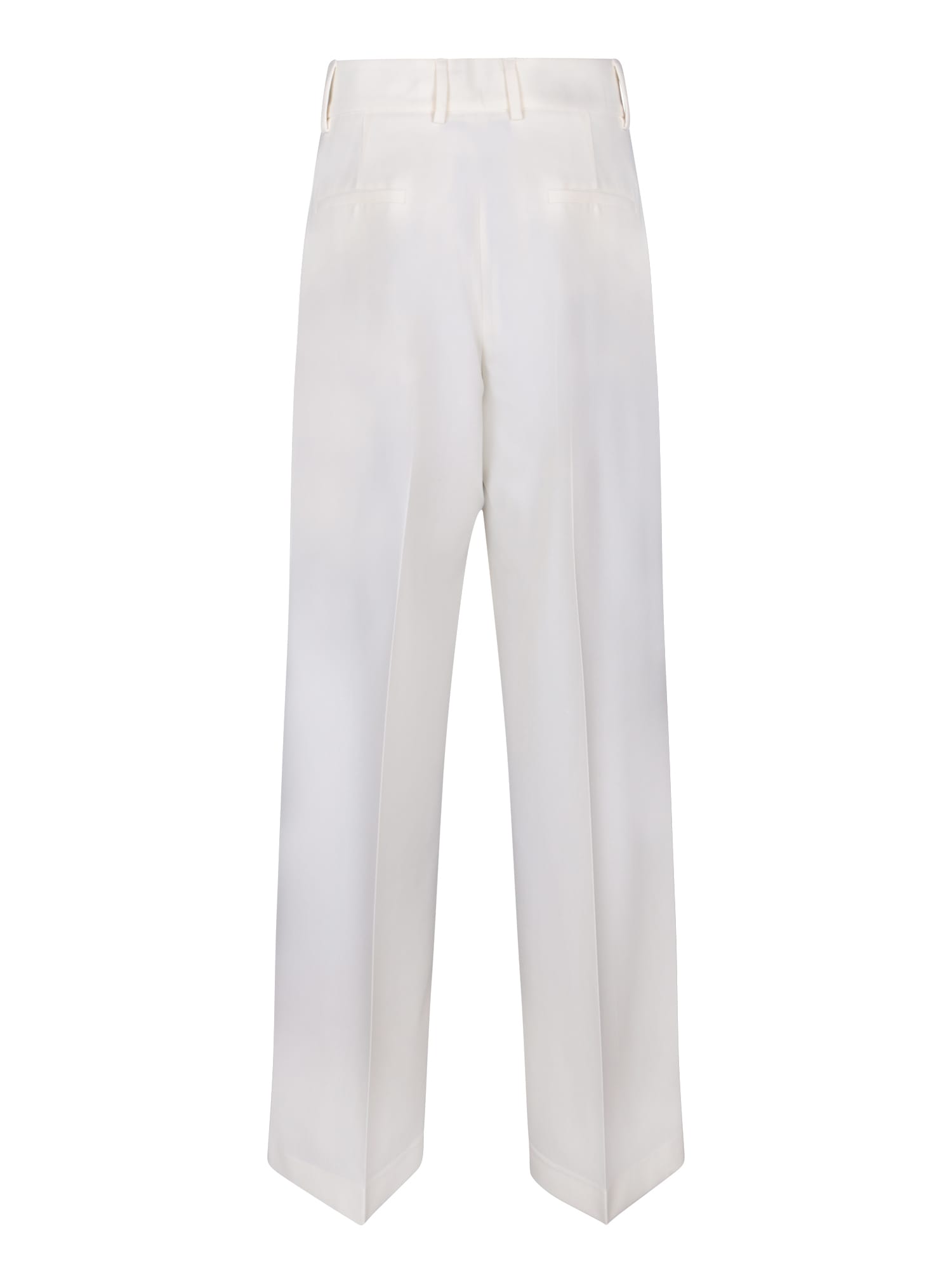 Shop Msgm White Tailored Trousers