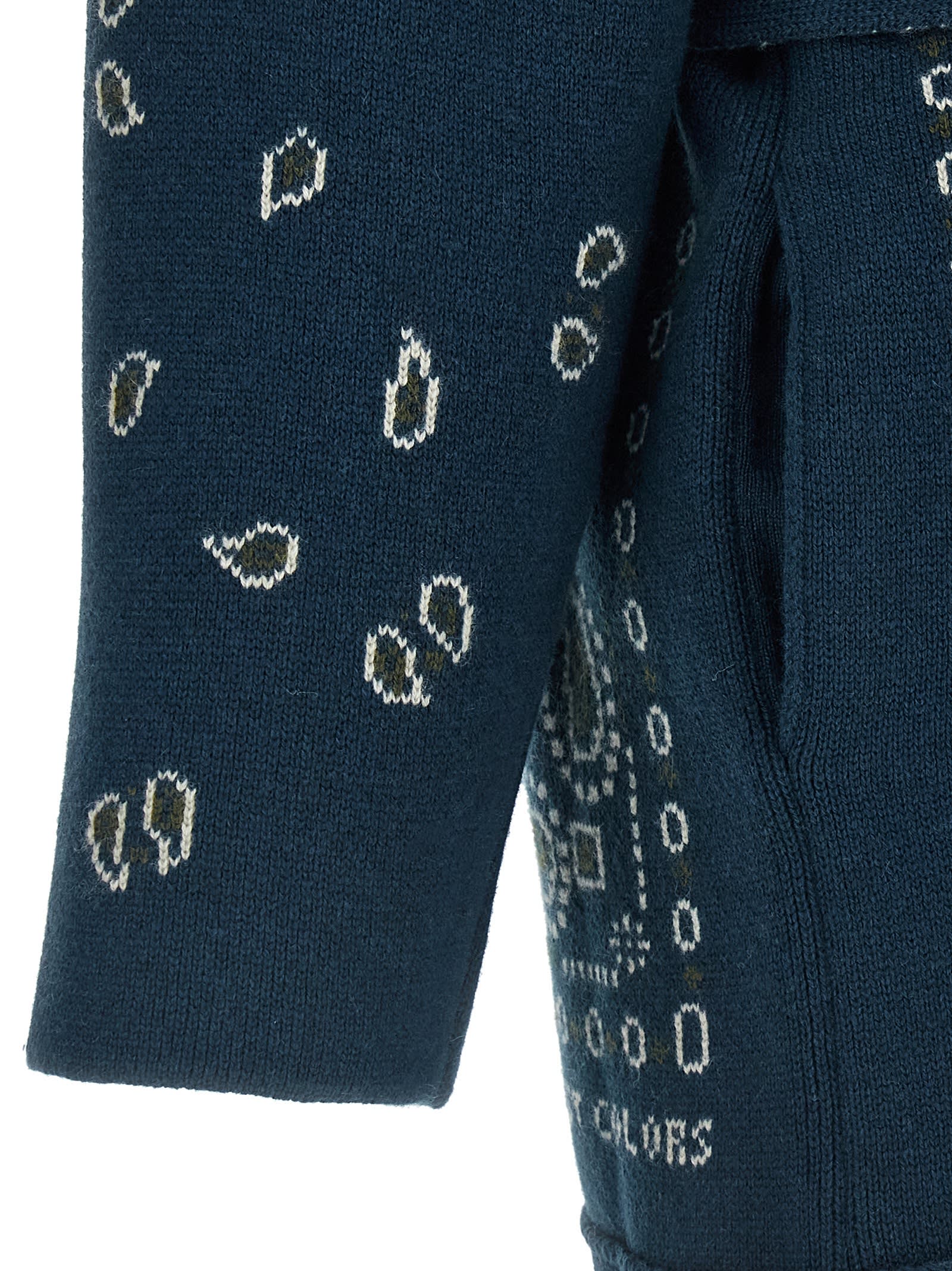 Alanui Bandana Cardigan In Blue
