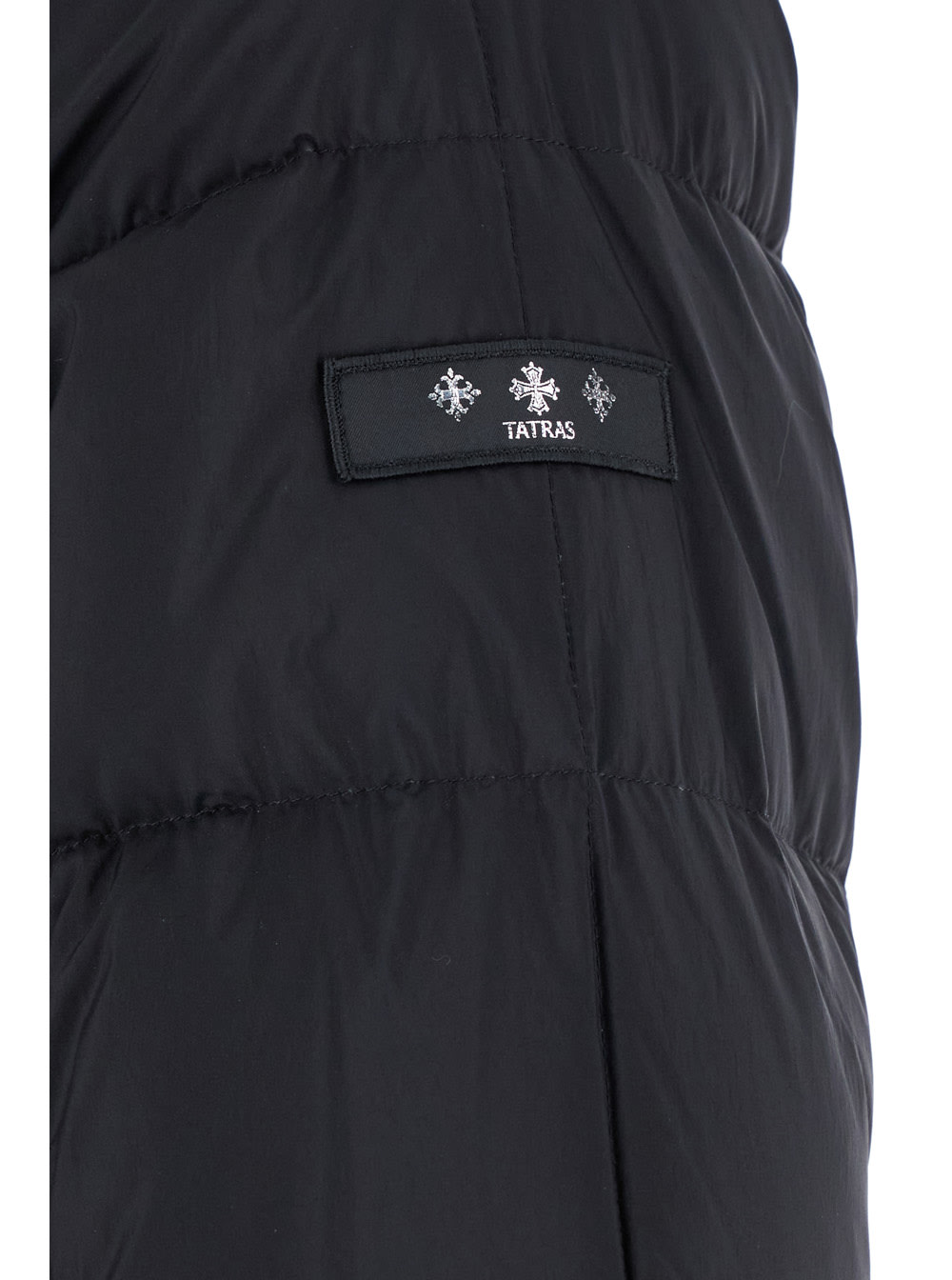 Shop Tatras Gesso Black Quilted Down Jacket With Detachable Hood In Nylon Man