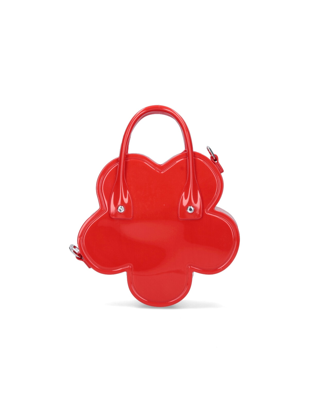 Comme Des Garçons Floral Shoulder Bag Detachable Strap In Red