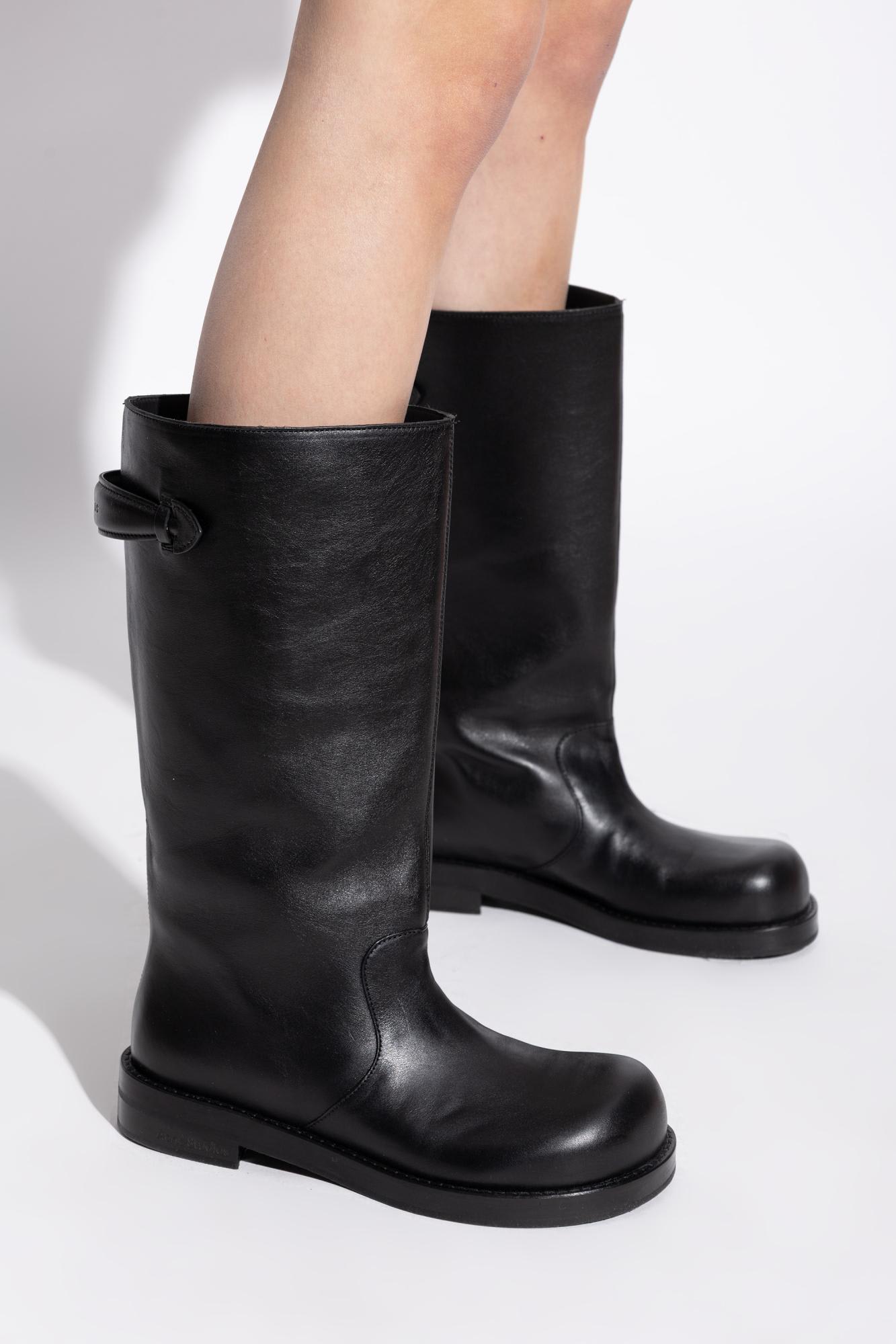 Acne Studios Logo Boots In Black