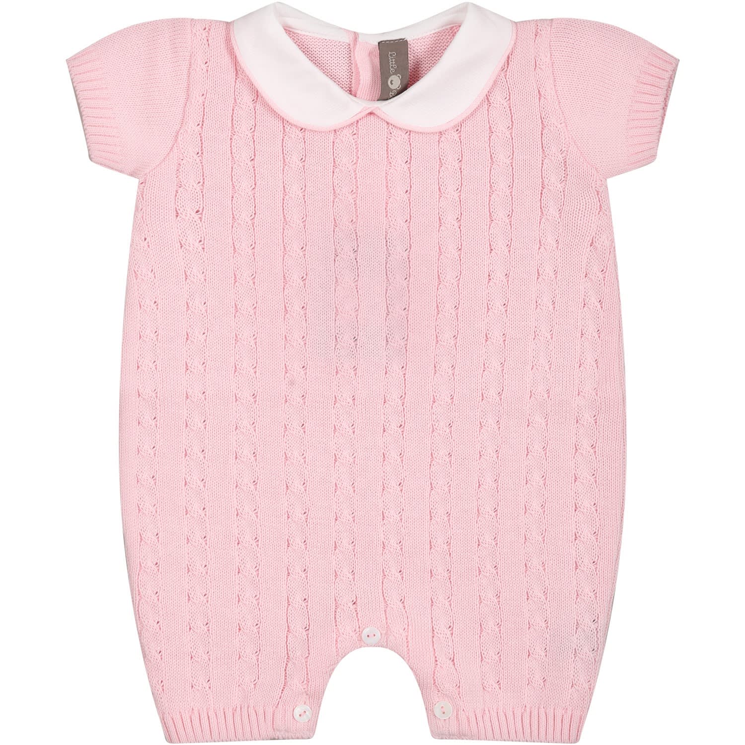 Little Bear Pink Romper For Baby Girl