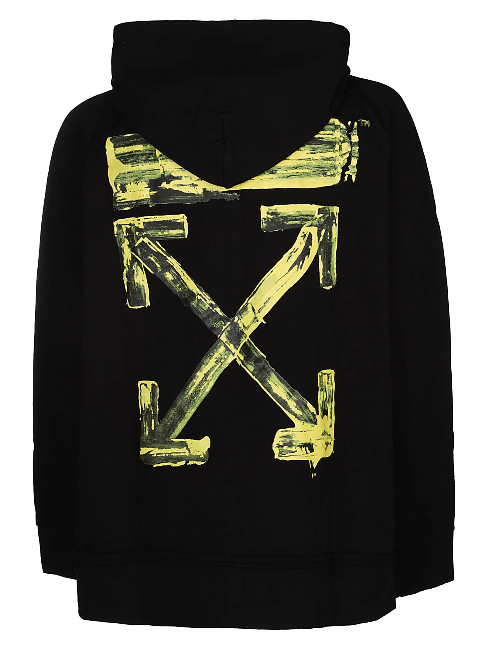 black and yellow off white hoodie