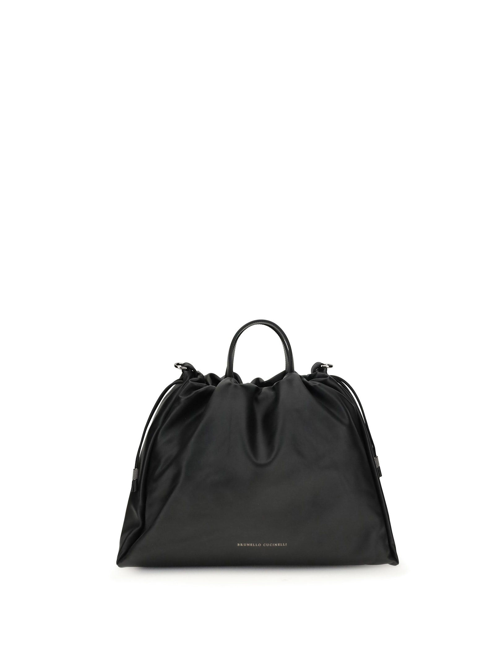 Brunello Cucinelli Large Soft Leather Mellow Shopper Bag