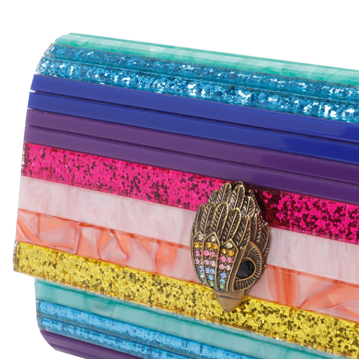 Kurt Geiger London Party Eagle Drench Clutch In Multi