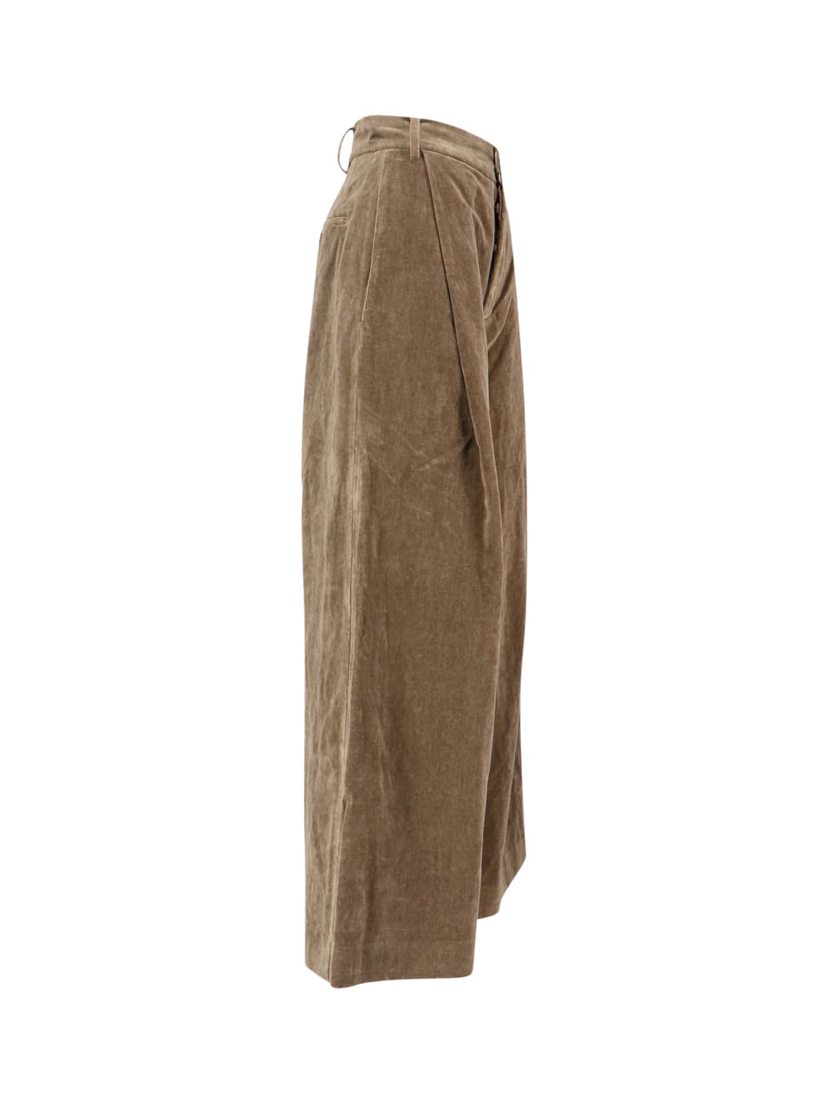 Uma Wang Trousers Straight-leg Button Detail In Brown