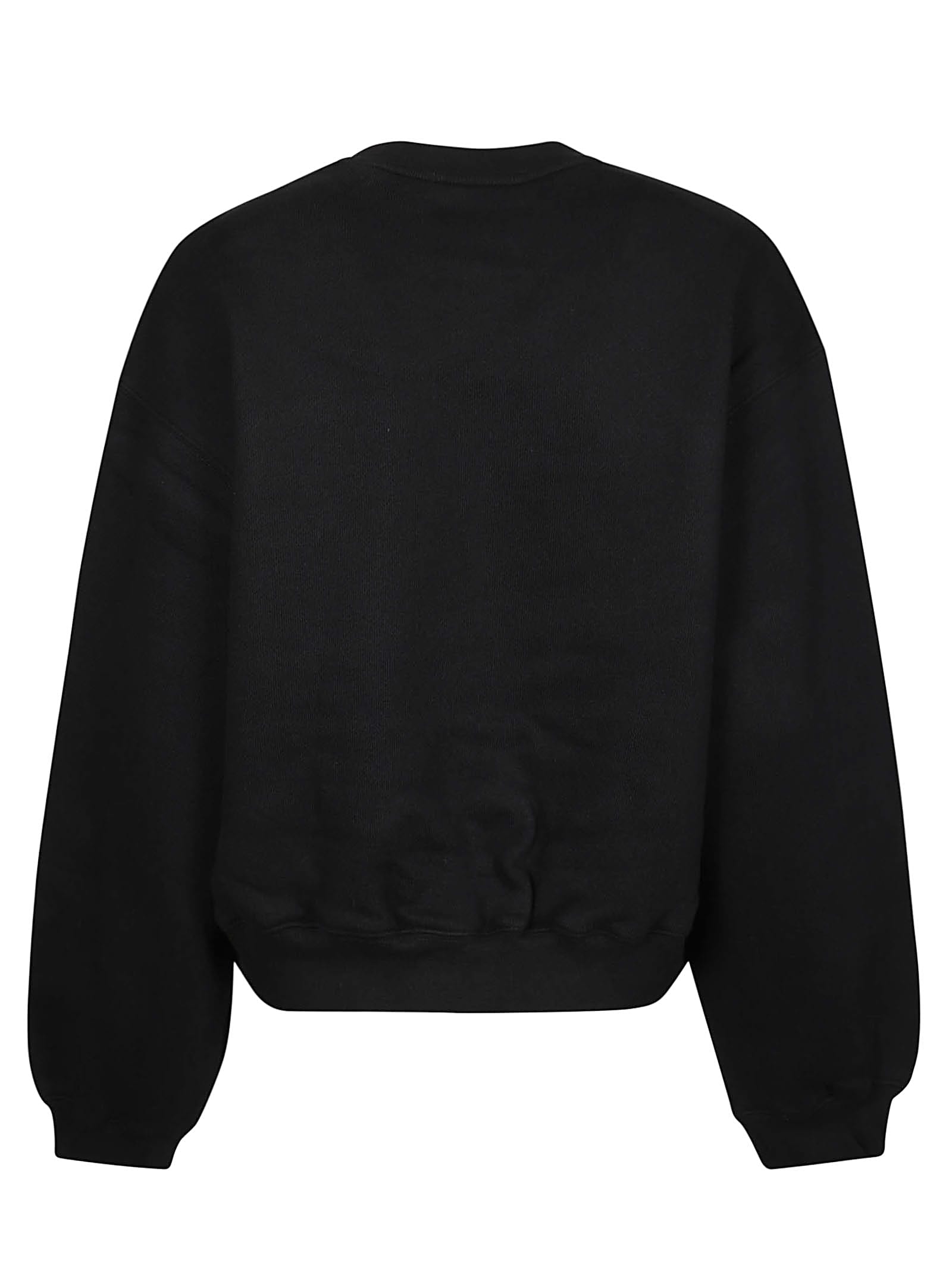 Shop Alexander Wang T Puff Paint Logo Essentail Terry Sweatshirt In Black