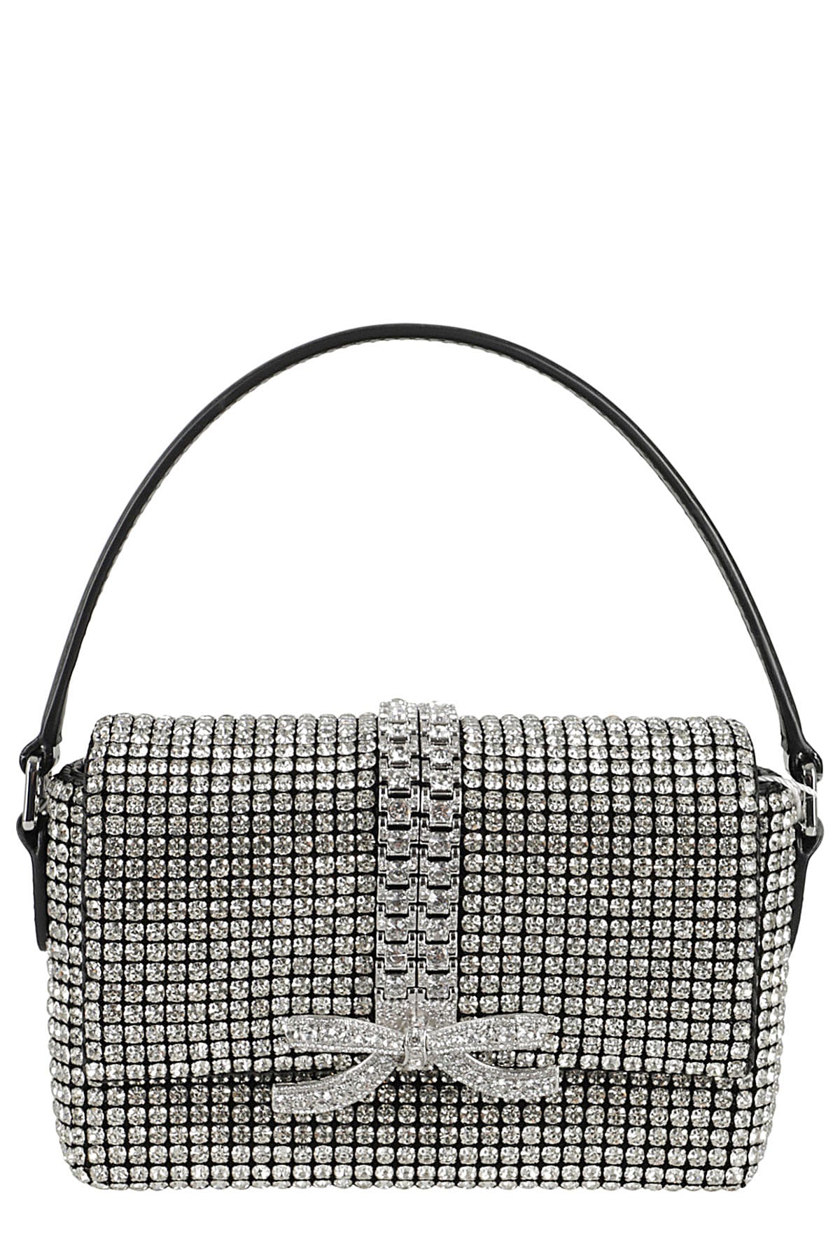 Shop Self-portrait Micro Bag In Silver