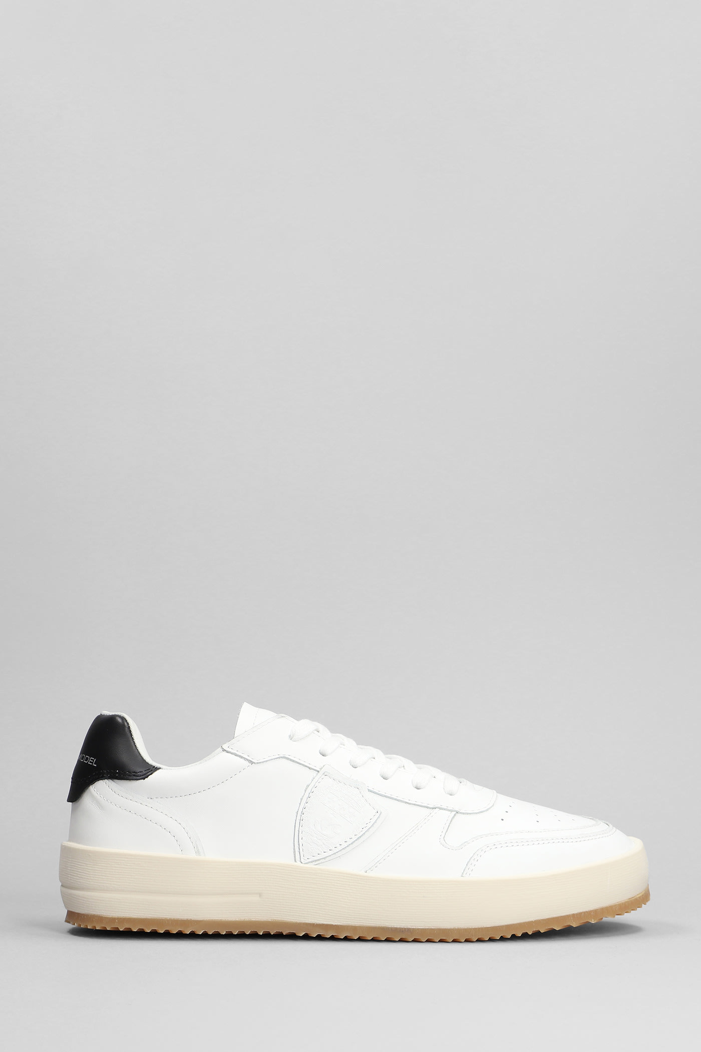 Shop Philippe Model Nice Low Sneakers In White Leather