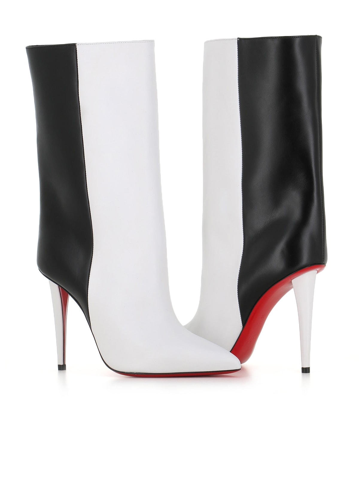 CHRISTIAN LOUBOUTIN Santia Botta 85 embroidered suede and leather knee boots
