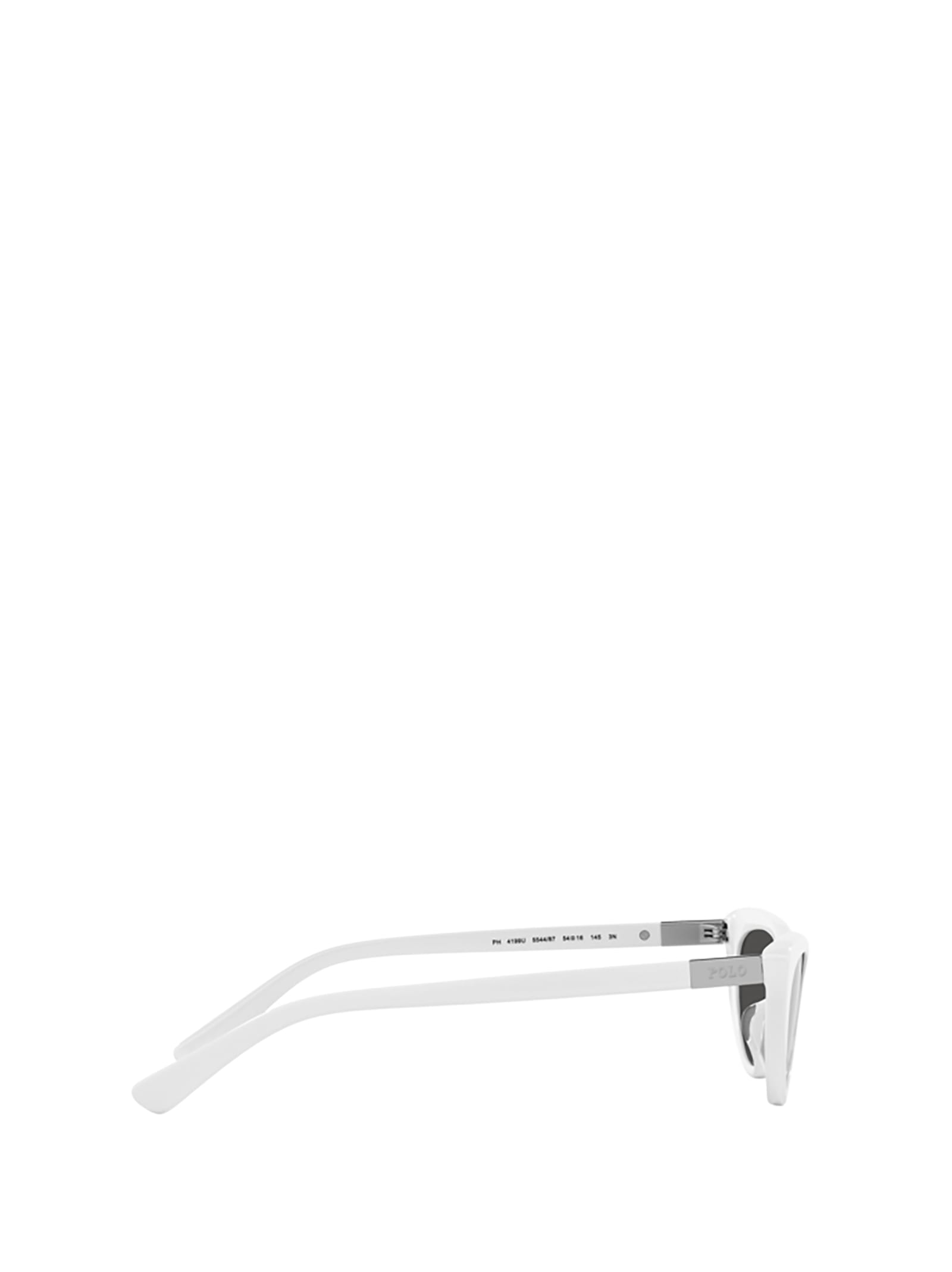 Shop Polo Ralph Lauren Ph4199u Shiny White Sunglasses