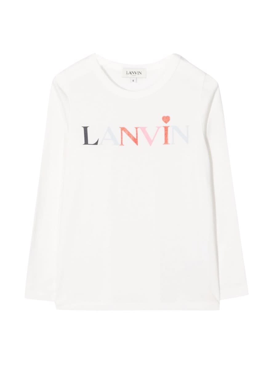 Lanvin Kids' T-shirt Con Logo In White