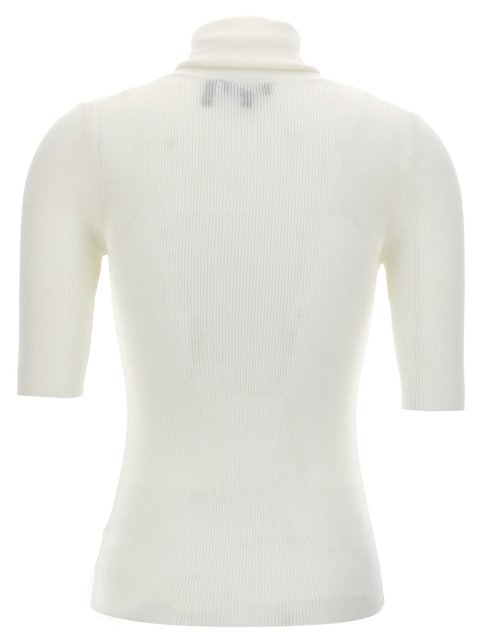 Shop Theory Leenda R Sweater In New Ivory