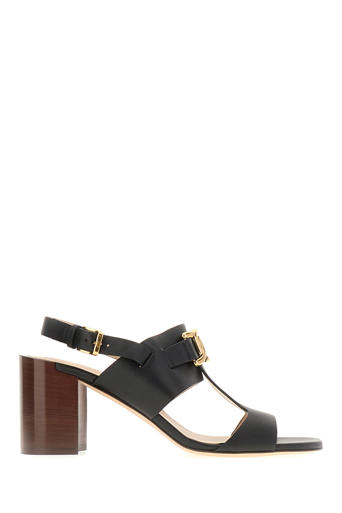 Tod's Black Leather Kate Sandals